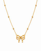 Delicate Bow Charm Necklace