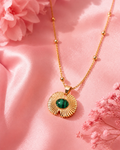 Malachite Sunburst Pendant Necklace