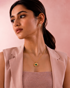 Malachite Sunburst Pendant Necklace