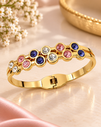 Rainbow Crystal Link Bracelet