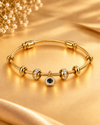 Twisted Rope Charm Evil Eye Bracelet