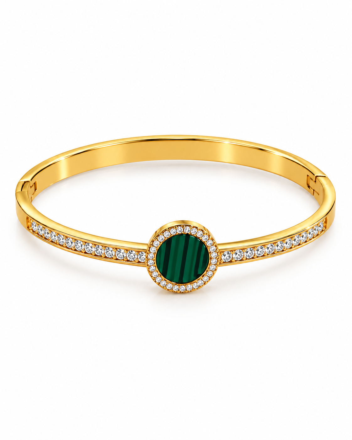 Emerald Halo Crystal Bangle