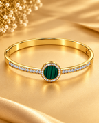 Emerald Halo Crystal Bangle