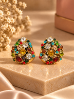 Multicolor Geometric Statement Earring