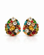 Multicolor Geometric Statement Earring