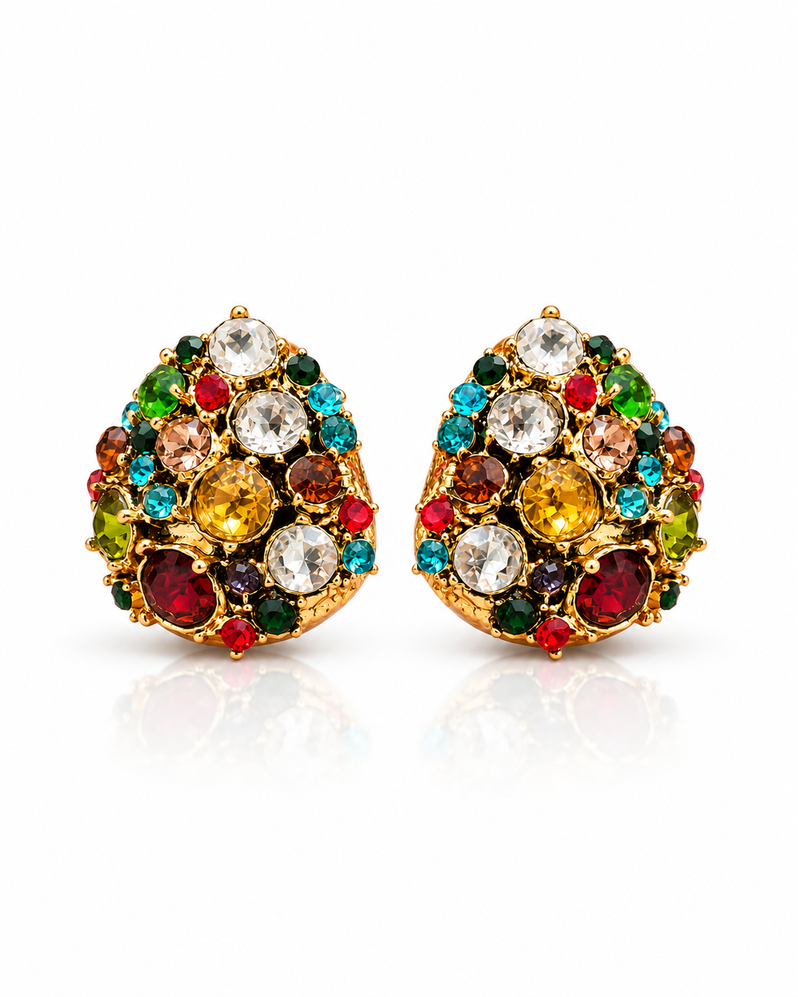 Multicolor Geometric Statement Earring