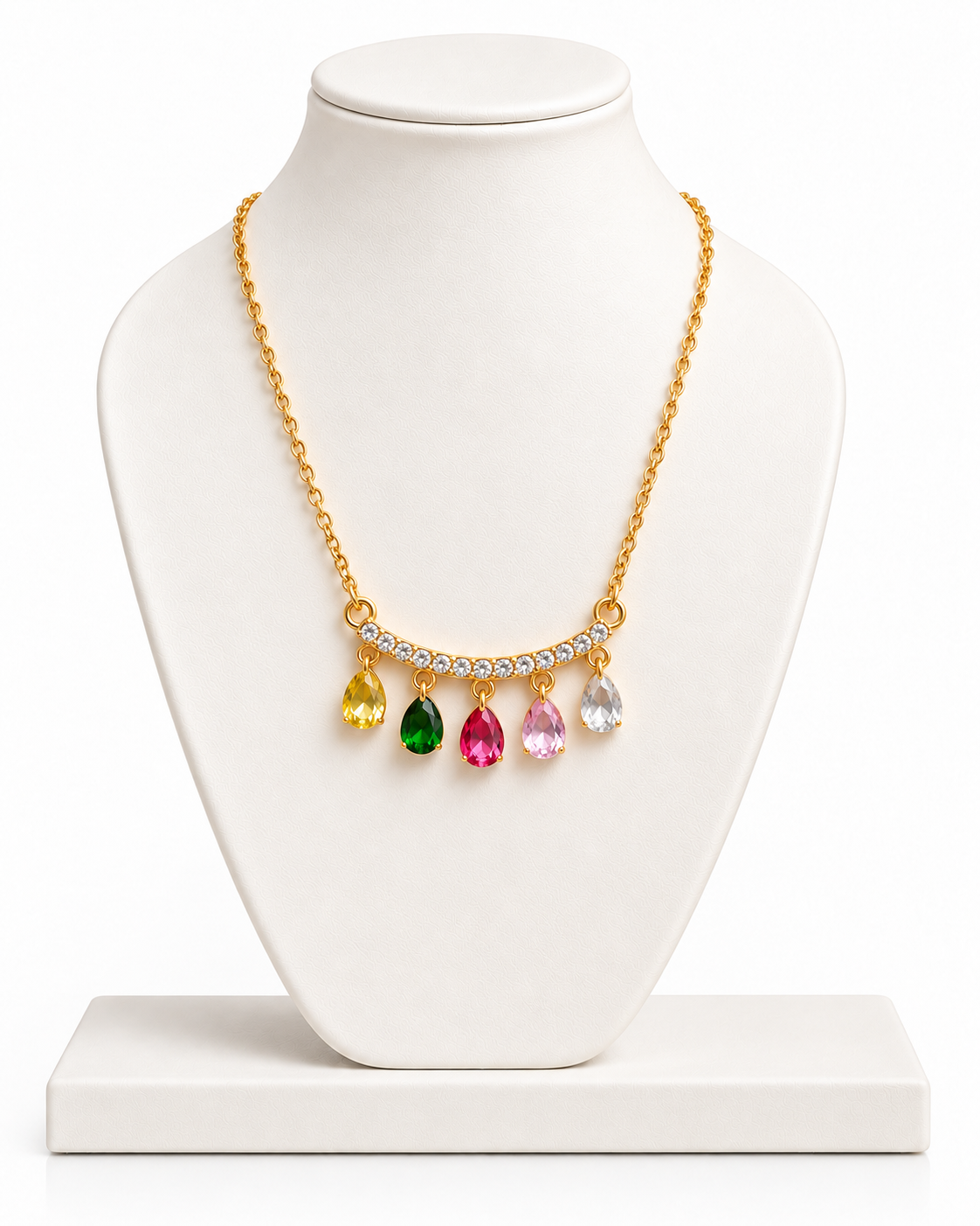 Multicolor Gemstone Cluster Statement Earrings